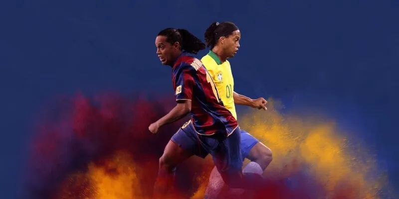 Cầu thủ Ronaldinho là ngôi sao bóng đá của CLB Barcelona và ĐT Brazil